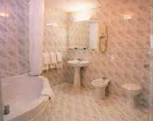 bathroom of self catering apartment at Queensgate near South Kensington