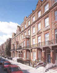 Buildings at Rosary Gardens, self catering studios near South Kensington and Gloucester Rd